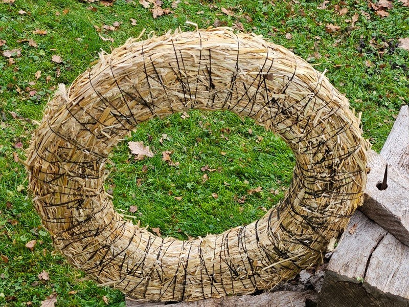 Strohkranz- Ø60cm Strohringe Strohrömer Rohling Kranz Natur Adventskranz Deko