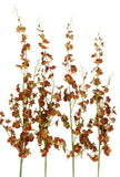 CASA - POADOR ORCHIDEEN künstlich Blumen Braun Rost 4 Zweige 100 cm Dekoration