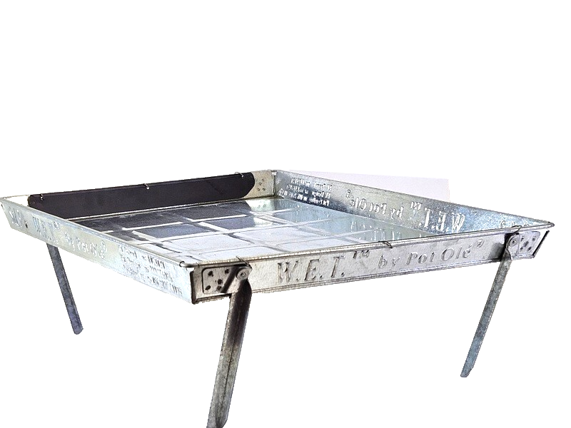 Tablett Tisch Serviertisch Beistelltisch verzinkter Stahl Sofatisch Outdoor Deko