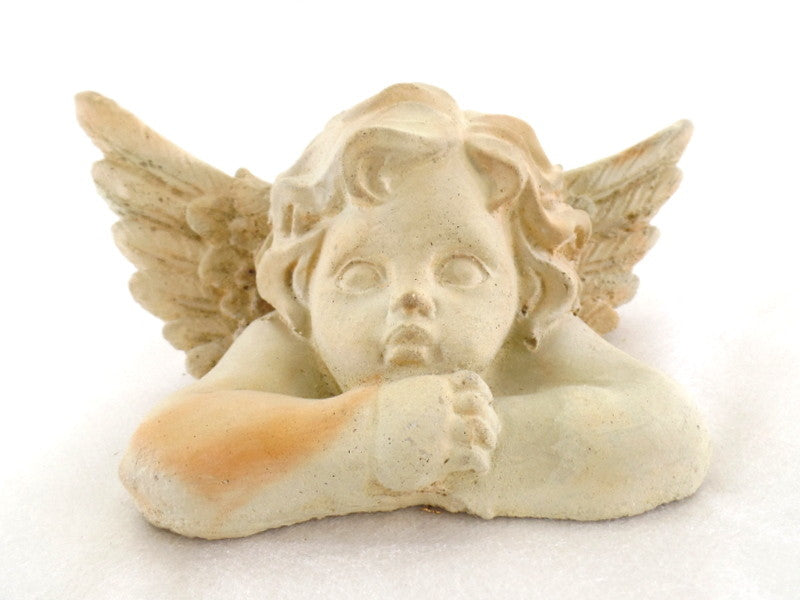 3 Engel Engelfigur Köpfe Terrakotta 13 x 8 x 6 cm Weihnachten Dekoration Naturma