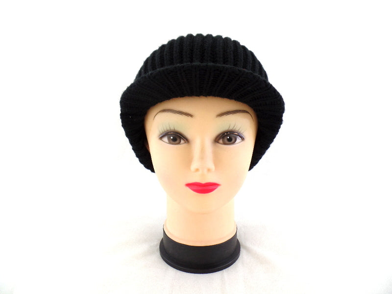 Mütze Beanie Strick Schirmmütze Schwarz 100% Polyacryl Highlight Company