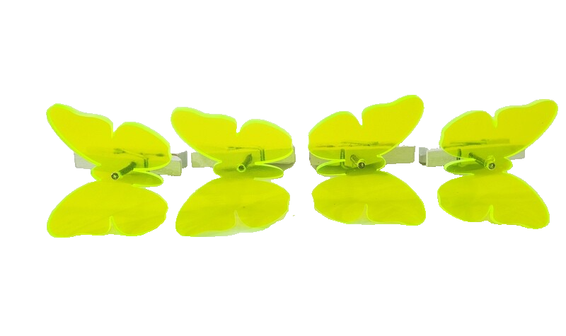 Sonnenfänger Gelb Ø 4 cm 4 er - Set Schmetterlinge mit Klammer Butterfly