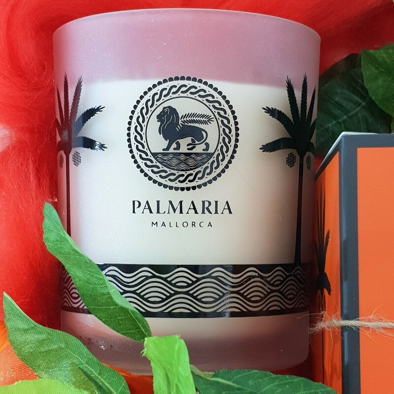Geschenk Palmaria Mallorca Duftkerze 130 g Glas Flor de Naranjo Orange