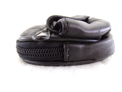 Gürteltasche Schwarz Leder Freizeit Hüfttasche Gürtelschlaufe