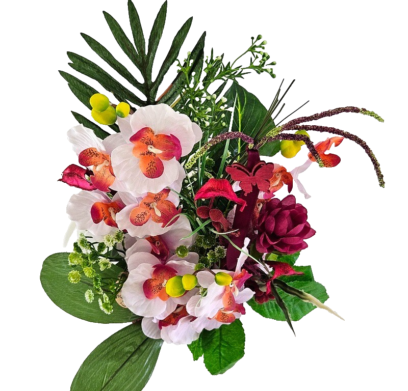 Casa-Poador Gesteck Orchidee Phalenopsis Kunstblumen Rosa künstliche  Geschenk