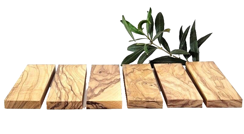 Olivenholz Schnitzholz Rohling Massivholz 40x10x140 mm 6 Stück Carving flach
