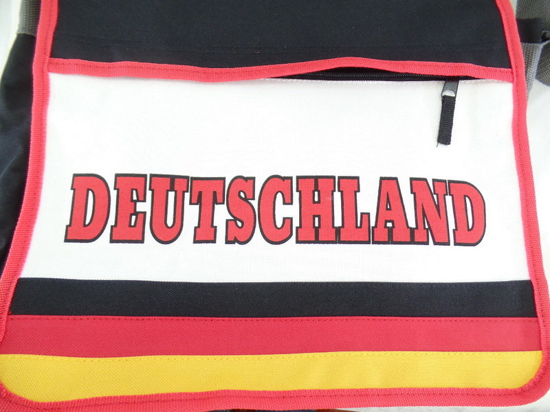 Schultertasche Messenger - Bag Umhängetasche Druck Deutschland Schwarz Rot Gold
