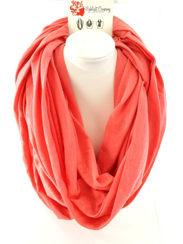 Schal Rundschal Lachs Loop Wickelschal 100% Polyester