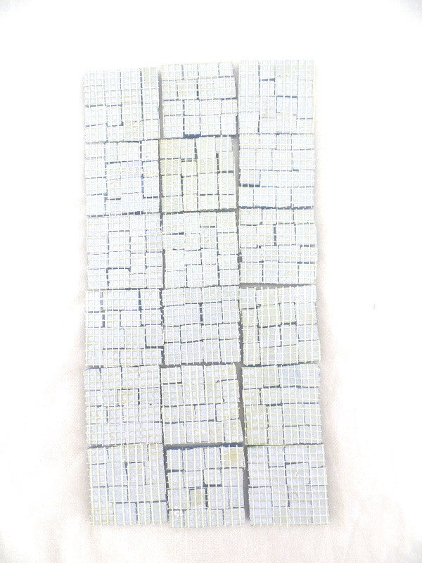 BORDÜRE Glasmosaik Hellblau Klarglas unregelmäßig 18 x 50 x 50mm 288 Steine 5 mm