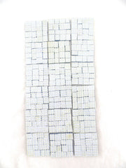 BORDÜRE Glasmosaik Hellblau Klarglas unregelmäßig 18 x 50 x 50mm 288 Steine 5 mm