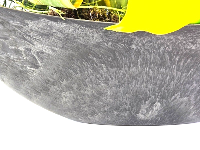Casa-Poador Gesteck Kunstblumen Ellipsenform Blumengesteck Calla Melamingefäß
