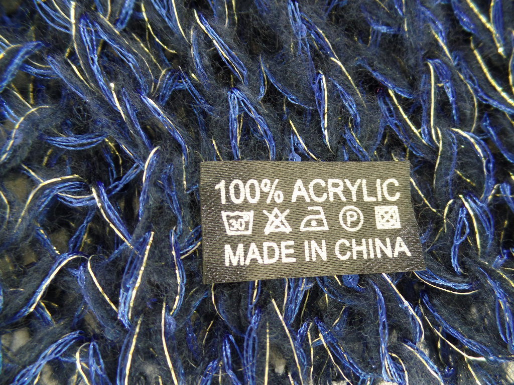 Schal Rundschal Blau Loop Wickelschal Schlauchschal gestrickt Arcylic