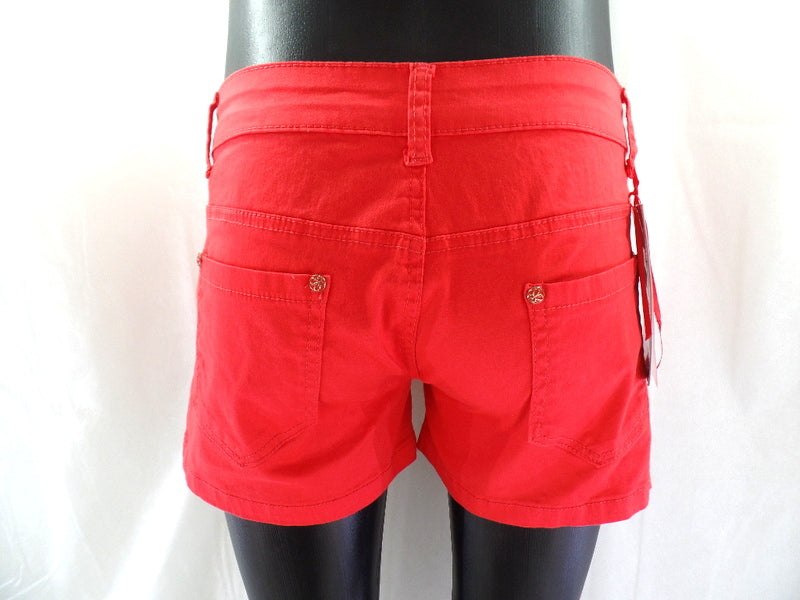 Damenshorts Hotpants Jeans hellrot Miss One Größenvarianten 34 - 42 wählbar