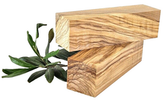 Olivenholz Schnitzholz Rohling Massivholz 40x40x140 mm 2 Stück Carving Kantel