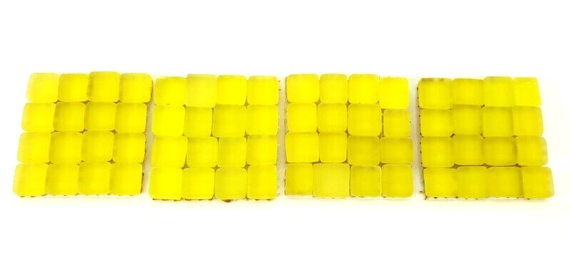 Glasmosaik Zitronengelb Mosaiksteine matt Glas Borde 4 x Quadrate Mosaik Basteln