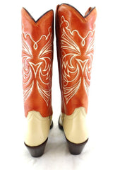 Westernstiefel 41 Hellbraun Beige Creme Cowboystiefel Echtledersohle spitz Lane