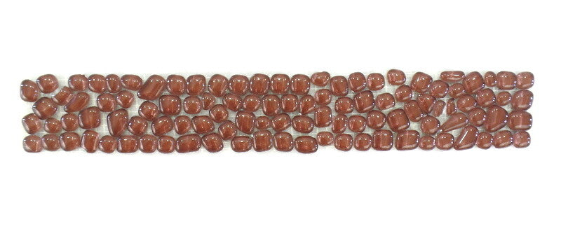 BORDÜRE Glasmosaik Polygonal Braun 1 Streifen glänzend unregelmäßig Tropfen