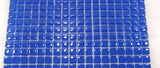 Glasmosaik Fliesen mittelblau glänzend Matte 30 x 30 cm 324 Steinchen