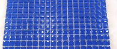 Ressalossa Glasmosaik Fliesen mittelblau glänzend Matte 30 x 30 cm 324 Steinchen