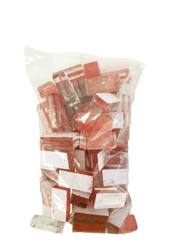 Mosaiksteine Waterdrops Rose / Lachs Bubble Dream 500 g glatt Rechteck Mosaik