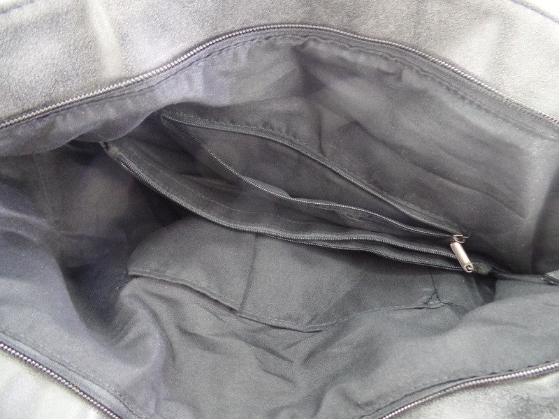 Bella Bella Tasche Schwarz Schulter Beuteltsche Damenhandtasche Kroko XXL