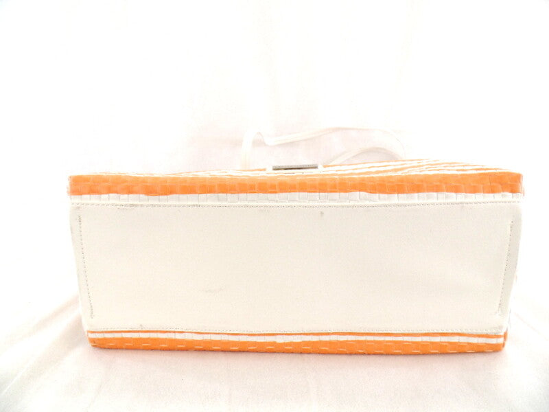 Pierre Cardin - By12_14474 _Arancio Damentasche Weiß Orange Shopper Dame