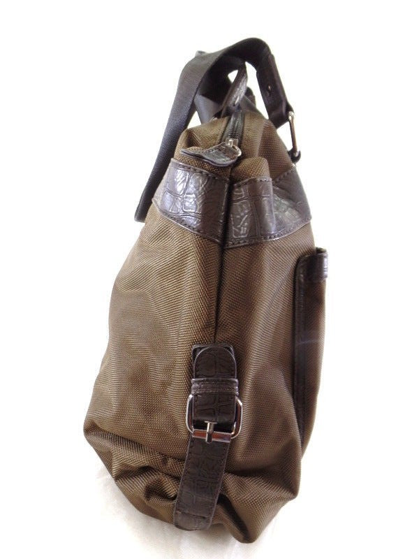 Geoss Tasche Braun Schultertasche Reißverschluss Damentasche