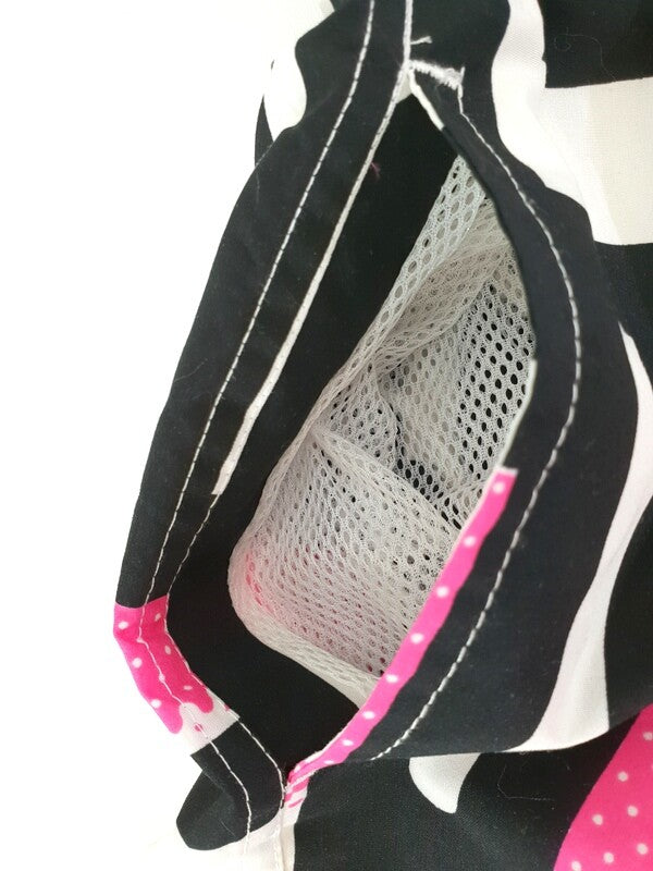 Badehose Badeshorts M Beach Wear E & F Shorts Schwarz Weiß Rosa gemustert