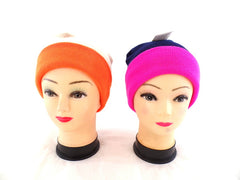 Mütze Wendemütze Weiß / Orange dunkelblau / Pink Acrylic als Varianten wählbar