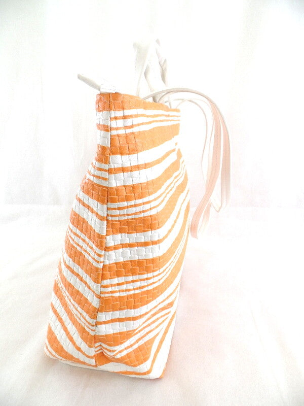 Pierre Cardin - By12_14474 _Arancio Damentasche Weiß Orange Shopper Dame