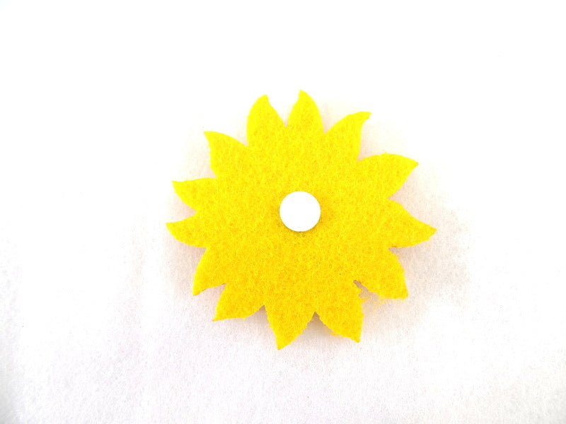 Streublumen Sonnenblumen Kürbis 5 cm je 10 Stück einzeln in Folie Klebepunkt