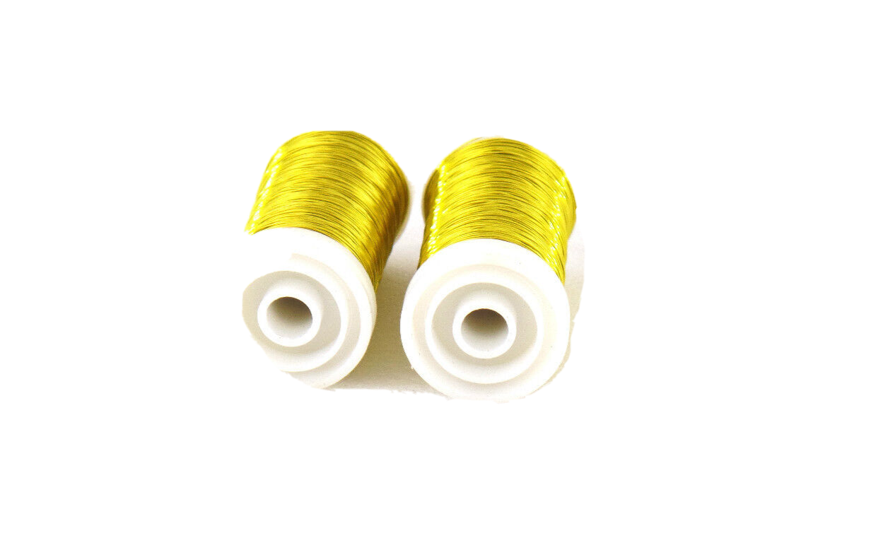 Decolackdraht 2 Spulen je 0,30 mm 100 g ca. 160 m goldfarbener Draht