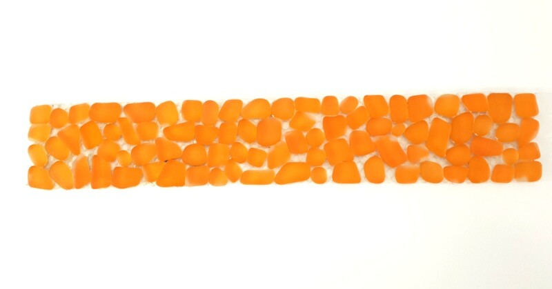 BORDÜRE Casa-Poador Glasmosaik Polygonal Orange 1 Streifen matt unregelmäßig