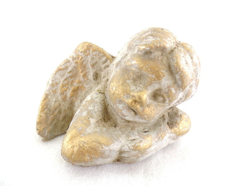 3 Engel Engelfigur patiniert goldfarben 7,5 cm x 6 x 5,5 cm Weihnachten Deko kl.