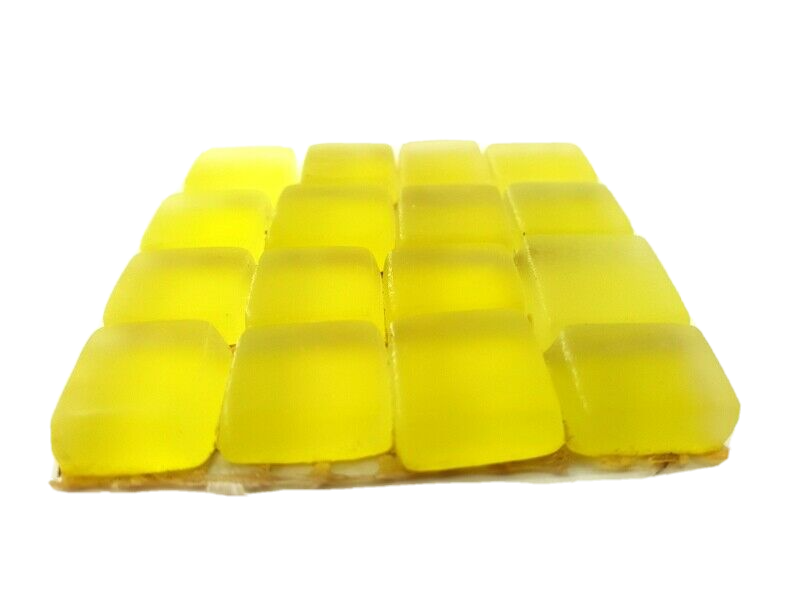 Glasmosaik Zitronengelb Mosaiksteine matt Glas Borde 4 x Quadrate Mosaik Basteln