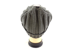 Mütze Strickmütze mit Umschlag Grau Winter Git