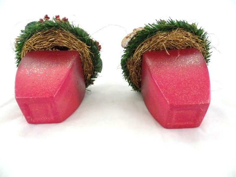 Weihnachtsgestecke Tischschmuck Rote Rose Gold Sterne Natur künstliche Tanne