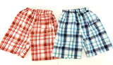 Badehosen Kinder 3 für 2 Badeshorts146 - 158 Rot Blau kariert Shorts Kinder
