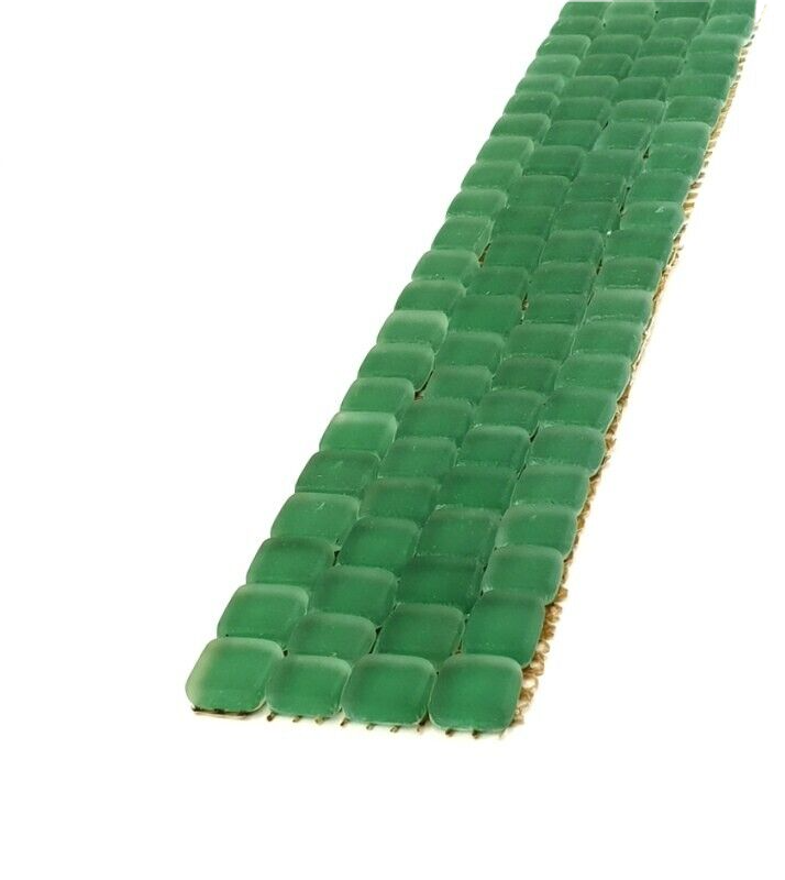 Glasmosaik grün matt Borde 1 Streifen unregelmäßig Glas Mosaik Diy Basteln Deko
