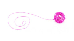Drahtkugeln Deco Kugeln Rosa 2,5 cm Durchmesser 15 Stück Neu !