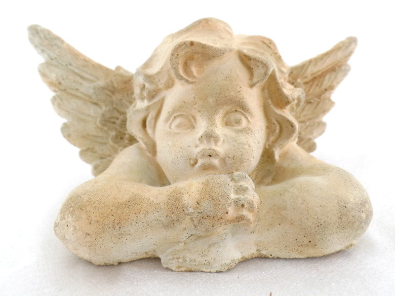 3 Engel Engelfigur Köpfe Terrakotta 13 x 8 x 6 cm Weihnachten Dekoration Naturma
