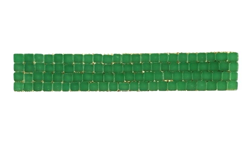 Glasmosaik grün matt Borde 1 Streifen unregelmäßig Glas Mosaik Diy Basteln Deko