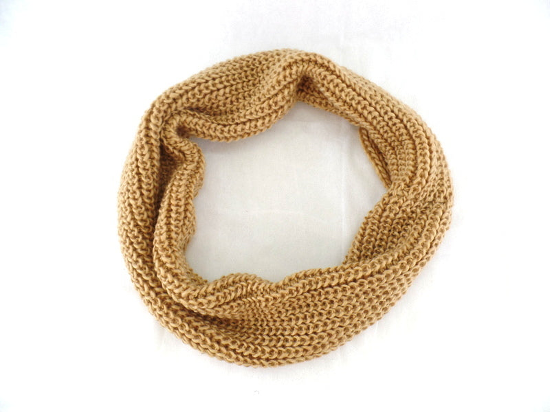 Schal Rundschal Braun Loop Wickelschal Schlauchschal gestrickt Polyester