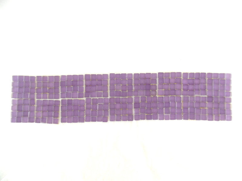 Glas BORDÜRE Glasmosaik Lila matt Glas 18 x Quadrate 50 x 50 mm 288 Steine 5 mm