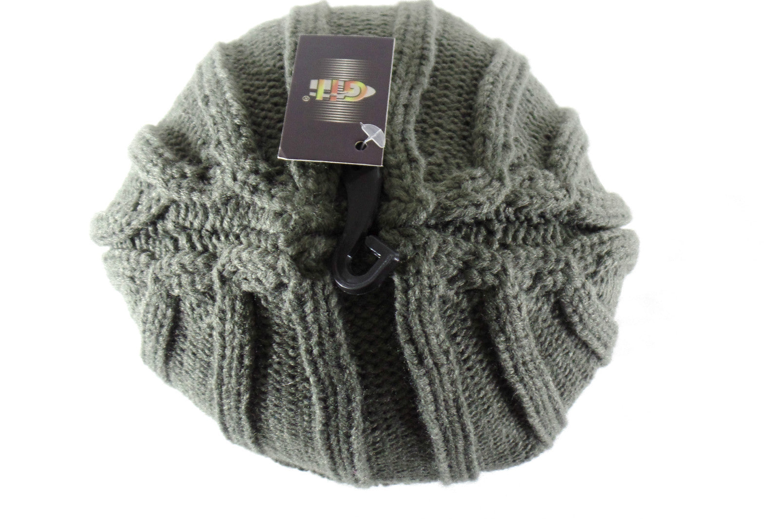 Mütze Strickmütze mit Umschlag Grau Winter Git