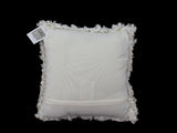 KISSEN WEIß LANGFLOR leicht glitzernd 40 cm x 40 cm Dutch Decor edel