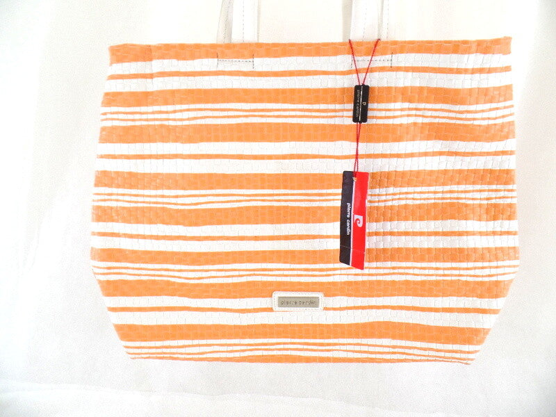 Pierre Cardin - By12_14474 _Arancio Damentasche Weiß Orange Shopper Dame