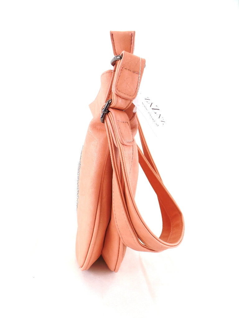 Schultertasche Rose Damen Flügel Motiv silberfarbene Steine