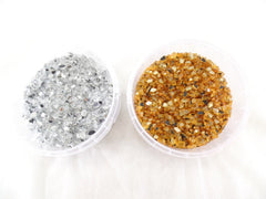 Spiegelgranulat Orange oder Silber 300 g Dose Körnung 1 - 4 mm Deko Varianten