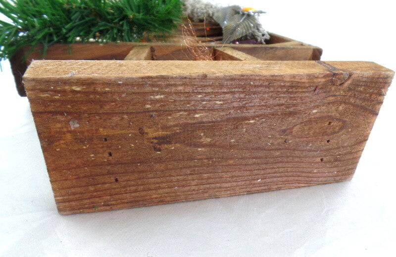 Holz Tannenbaum Braun künstliche Accessoires Sterne Kugel Blätter Dekoration